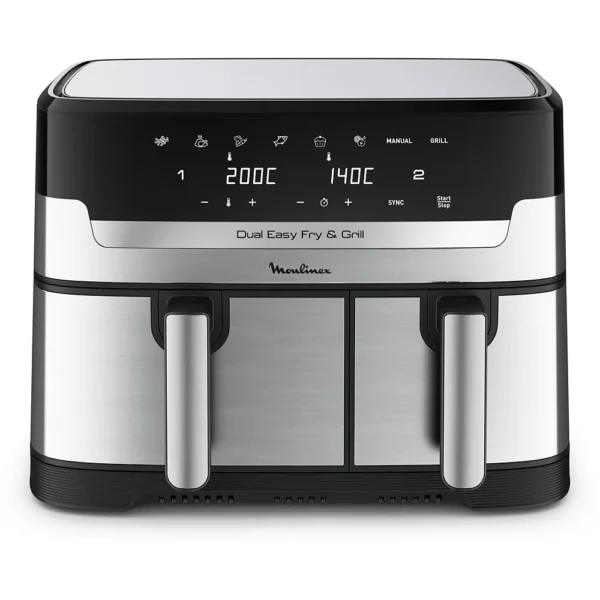 Freidora sin aceite MOULINEX Easy Fry y Grill Dual XXL 8,3L EZ905D20
